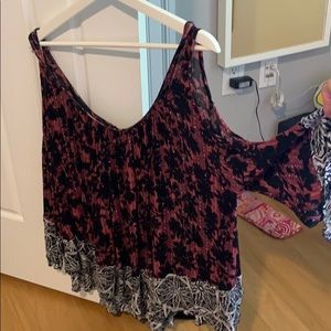 Open shoulder flowy free people top
